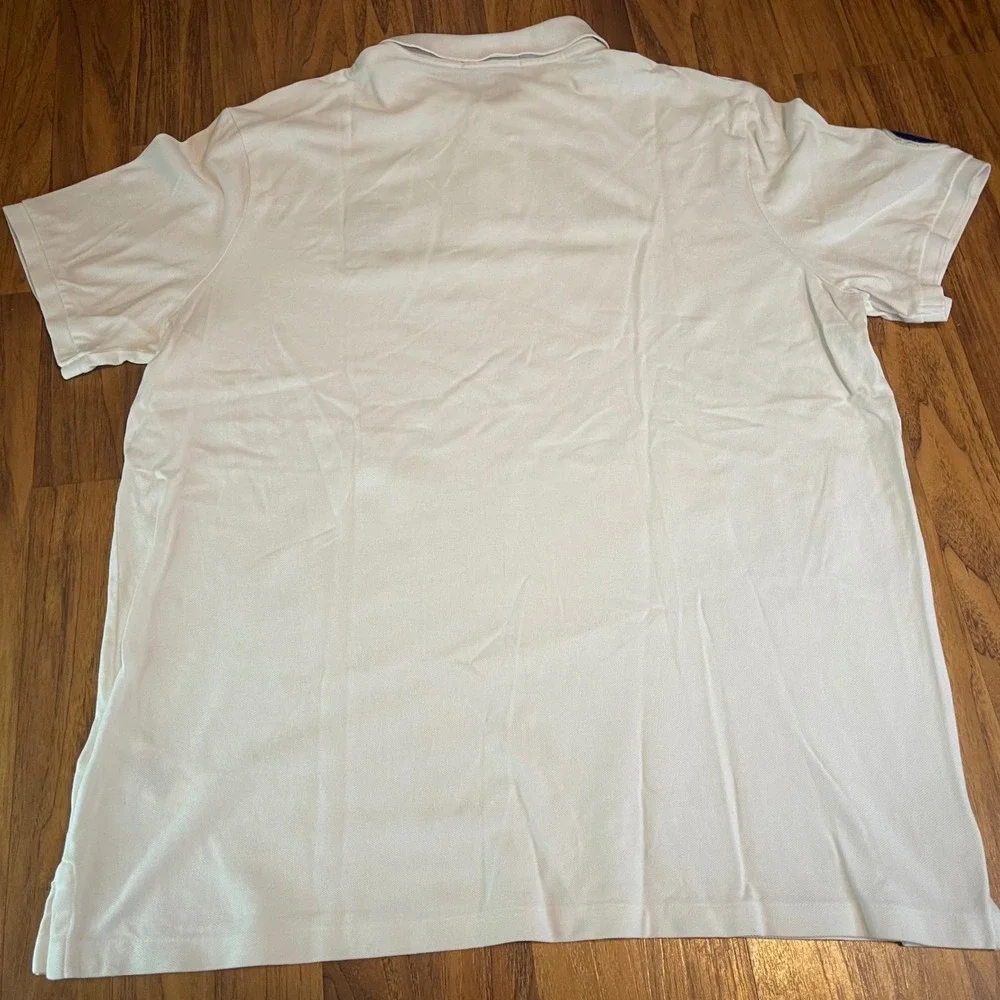 Polo Ralph Lauren Chicago Cubs Polo Bear Shirt Mens XL White Pique Baseball Polo